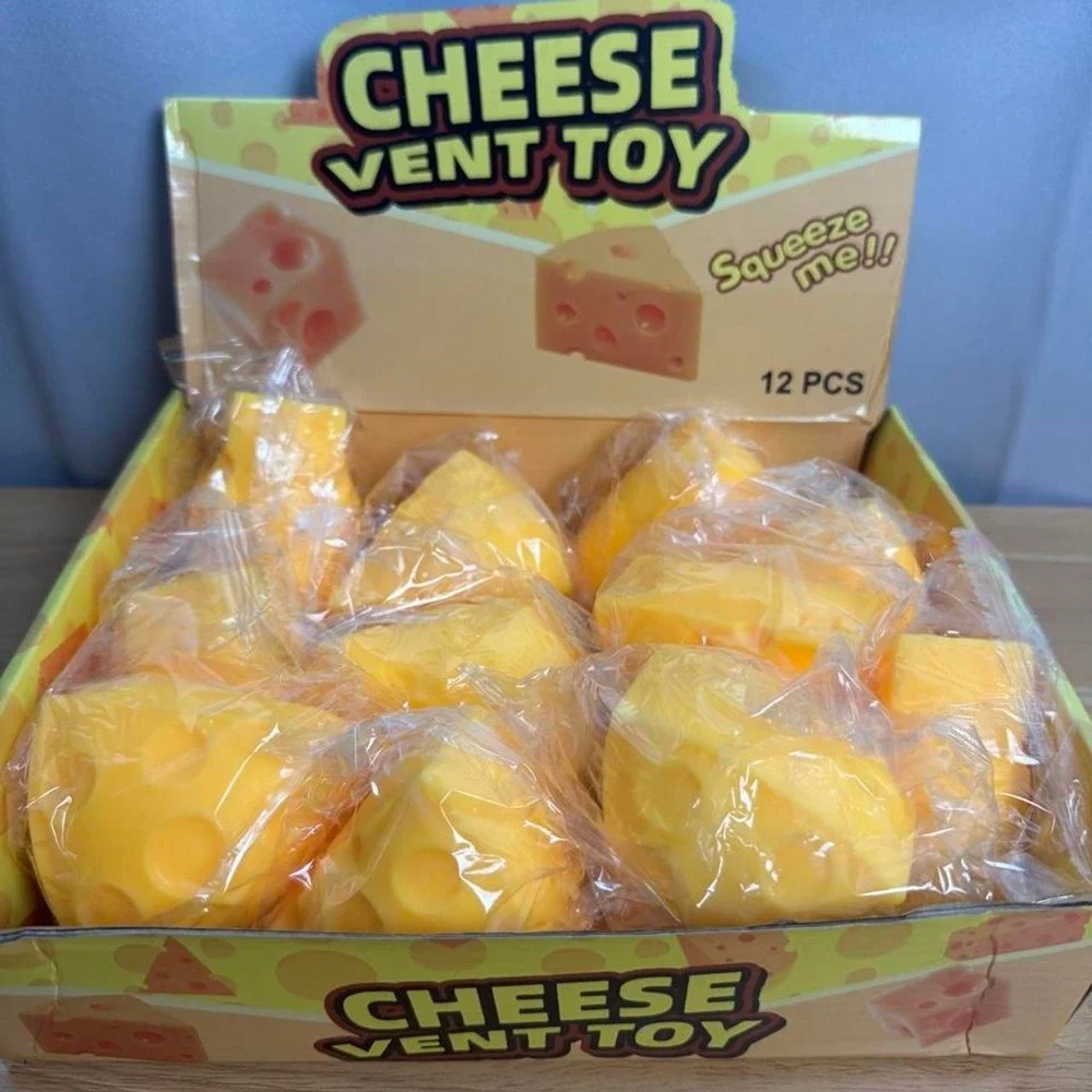 Cheese Squishy Vent Toy – Soft Sensory Stress & Fidget Toy